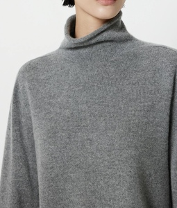 Designer's Stylish Turtleneck Oversize Cashmere/Wool Sweater Pullover Tops Cozy and <strong>Slouchy</strong> Style Blank Women's Sweater <strong>Jumper</strong> - Product Image 3