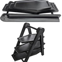 Support à dessert en bois à plusieurs niveaux pour Halloween, présentoir gothique à 3 niveaux pour fêtes intérieures et utilisation sur bureau