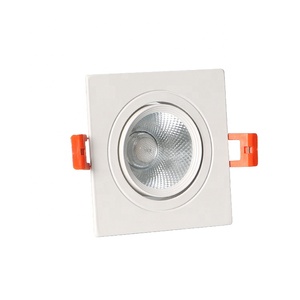Spots encastrés LED blancs modernes réglables pour intérieur, en aluminium, 5W COB, carrés - Product Image 1