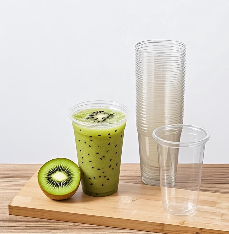 Disposable Plastic Boba Cups with Lids