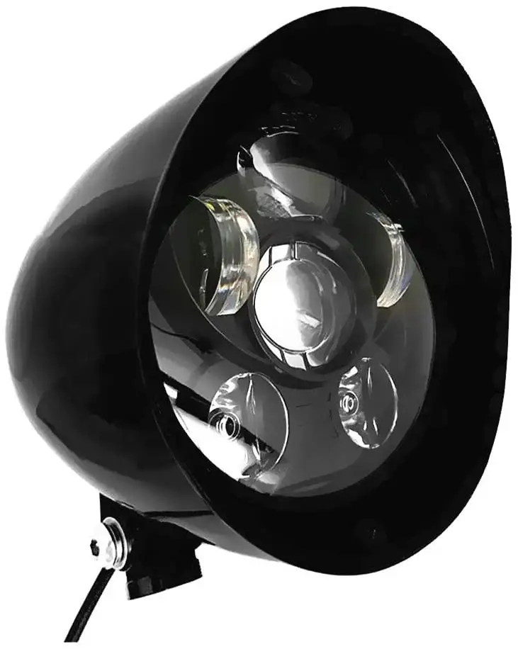 ไฟหน้ารถมอเตอร์ไซค์แบบไตรบาร์5.75 LED โครเมี่ยมสำหรับ Harley Sportster Dyna
