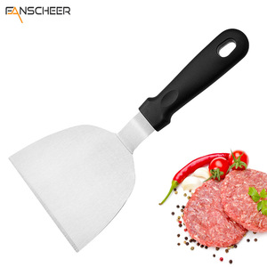 Stainless Steel Teppanyaki Spatula With Plastic Handle For Cooking Kitchen Utensil - Product Image 5