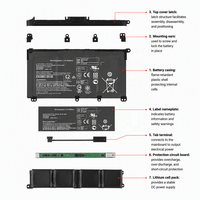 Baterai Laptop Pengganti HP ProBook 440 G6 430 G6 450 G6 Langsung dari Pabrik L11421-422 HSTNN-LB8M 11.55V 41.9Wh Li-ion