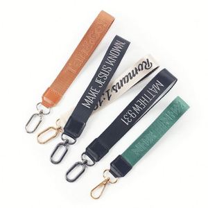 Factory Custom Logo Key Chain Logo <b>Keychains</b> Fashions Polyester Lanyards <b>Personalized</b> Customized Woven Keychain - Product Image 3