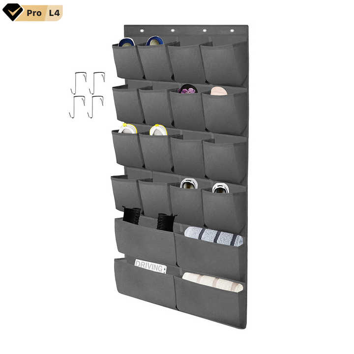 24 Grid Shoes Organizer Rack for Room Over Door Hanging Storage main image 0