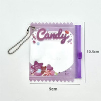Porte-clés mini-sac en acrylique PVC personnalisé en gros, motif dessin animé, pochette à bonbons pour l'affichage de badges et figurines d'anime