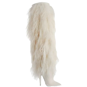 אירופה אמריקאי אופנה מגפיים חורף אופנה מגפי הברך נשים סגירת רוכסן גבוה נעלי נשים פרוותי-עבור סתיו ואביב - Product Image 4