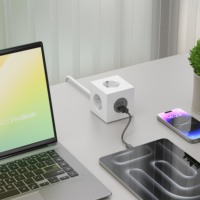 Multiprise intelligente multifonction standard européenne avec prise EU 16A, prise USB, 3 prises AC, charge rapide PD25W, rallonge