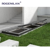 Balcon, terrasse, toit ouvrant coulissant électrique rétractable, toit coulissant en aluminium, toit ouvrant automatique