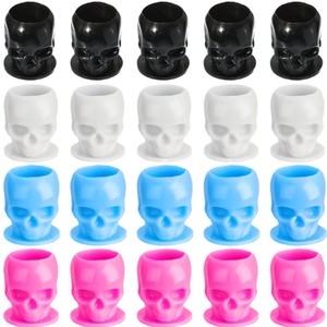 ถ้วยใส่สีสักแบบใช้แล้วทิ้ง 50 ชิ้น/ถุง ที่ใส่หมึกขนาดเล็กสำหรับอุปกรณ์ร้านสัก - Product Image 3