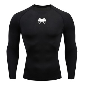 Camisetas de Compresión de <span class=keywords><strong>Manga</strong></span> <span class=keywords><strong>Larga</strong></span> para <span class=keywords><strong>Hombre</strong></span>, de Secado Rápido, Tejido Transpirable con Estampado de Cabeza de Serpiente, <span class=keywords><strong>Camiseta</strong></span> de Alta Elasticidad - Product Image 1