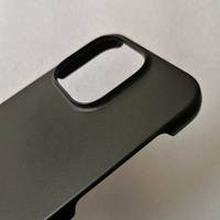 Coque rigide en cuir noir uni pour iphone 16 15 14 13 12 11X6 7 8 Plus housse de téléphone en plastique vide brut