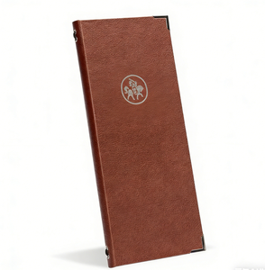 Porte-menu de restaurant de luxe durable avec bande élastique, porte-menu en cuir écologique - Product Image 2