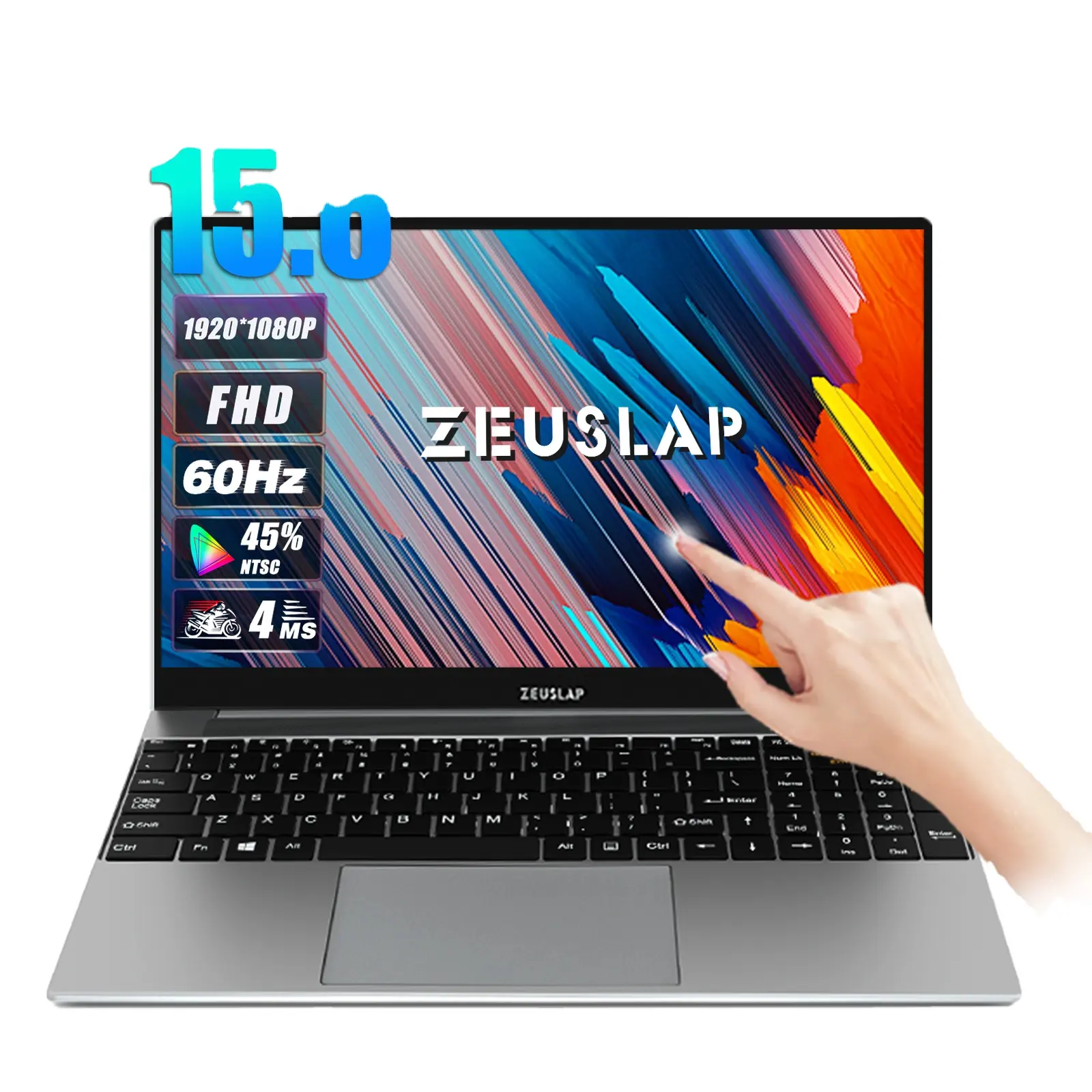 ZEUSLAP 15.6 Inch Full HD Portable Monitor Built-in Keyboard and Mouse For Raspberry Pi Samsung DEX MacBook Pro Laptop