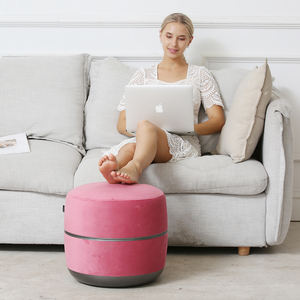 Taburete de pie Puf redondo Taburete de tela Shiatsu inalámbrico Calefacción Pie Piernas Masajeador Vibrador otomano Terapia Máquina de masaje - Product Image 4