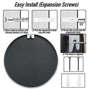 Espejo de Baño Redondo Minimalista de Aluminio con Marco Metálico para Tienda de Ropa o Salón - Product Image 5