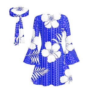 <span class=keywords><strong>Robe</strong></span> de luxe bleue avec imprimé de feuilles et de fleurs blanches, costume <span class=keywords><strong>hippie</strong></span> des années 70 pour femmes, <span class=keywords><strong>robe</strong></span> Go Go Groovy, robes rétro pour Halloween avec foulard - Product Image 5