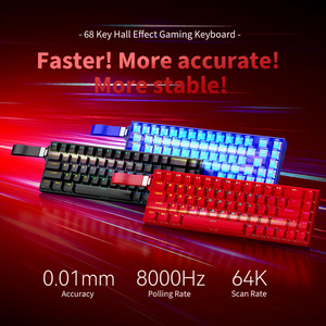 Tastiera da <span class=keywords><strong>Gaming</strong></span> Cablata con 65% 68 Tasti, Switch Magnetici ad Effetto Hall, Rapid Trigger 0.01RT, Frequenza di Polling 8K, Attuazione Regolabile - Product Image 2