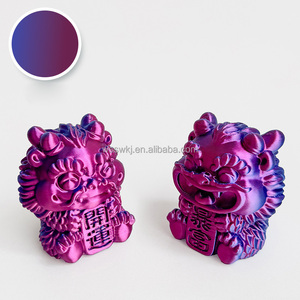León de la Fortuna y la Riqueza, Figura de Juguete de Simulación Personalizada Impresa en 3D, Estilo Nacional, Tendencia, Regalos Auspiciosos, Pequeños Regalos, Plástico PVC para Coche - Product Image 3