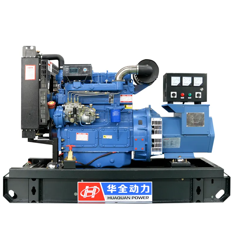 Aangedreven Door Huaquan Manufactory Super Stil/Geluiddicht 20/30/50/60/100/125/150/200/250/300kva Open Type Generator Prijs