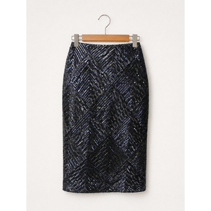 Jupe crayon de luxe à sequins pour femme, élégante, taille haute, longueur midi, moulante, idéale pour les soirées et tenues de soirée - Product Image 1