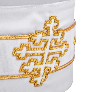 Casquettes de cérémonie maçonniques en velours bordeaux avec broderie à la main, durables et à prix abordable, pour adultes, pour fêtes formelles et événements en plein air - Product Image 6
