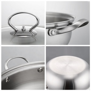 Marmite à <span class=keywords><strong>Soupe</strong></span> Européenne à Motif Sable en Acier Inoxydable 304, Casserole Multifonctionnelle pour Fondue, Cuisinière à Gaz et Table à Induction - Product Image 6