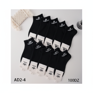 Calzini da donna neri lunghi fino alla caviglia traspirante in Nylon morbido maglia di seta con equipaggio personalizzabile formato stampa a caldo borsa gratuita personalizzabile - Product Image 1