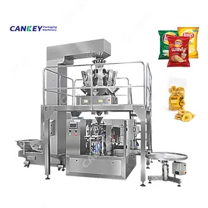 Fully Automatic Weighing Banana Plantain Chips Packing Zipper Pouch Packaging And Sealing Machine For Chips