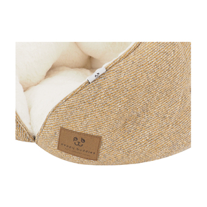 LS peppy-cueva de gato y perro ovalada de sarga de lino de imitación, conejo de lujo de alta calidad, venta al por mayor con almohada reversible - Product Image 6