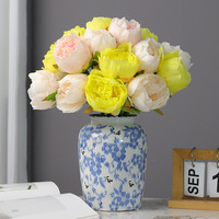 Fleurs artificielles de pivoine vintage en soie haute simulation, directement de l'usine, en gros pour mariages et événements floraux