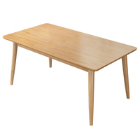 Table à manger en bois massif de chêne Hebei Mingshuai Furniture, table rectangulaire créative et simple, bon marché