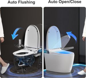 Inodoro Inteligente Automático con Autolimpieza y Descarga Automática, Inodoro Inteligente con Apertura Suave Automática para Baño - Product Image 4