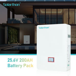 Solarthon แบตเตอรี่ลิเธียมไอออนติดผนัง LiFePO4ชุดแบตเตอรี่พลังงานแสงอาทิตย์25.6V 200AH - Product Image 2