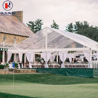 Chapiteaux de mariage haut de gamme, structure en alliage d'aluminium, PVC imperméable, résistant au vent, taille personnalisable disponible, toutes saisons