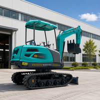 Mini-excavatrice hydraulique de 3 tonnes, moteur, pompe, chenilles en caoutchouc, micro-excavatrice compacte de 22 kW, machine de terrassement certifiée ISO CE