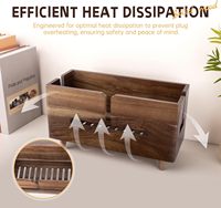 Boîte de gestion des câbles en bois de grande taille pour les câbles électriques et les multiprises, dissimule les câbles du bureau et du sol avec une solution de rangement