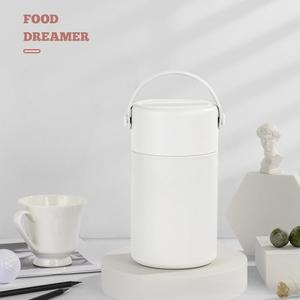 BORGE personnalisé étanche large bouche Double couche en acier inoxydable conteneur thermos flacon isolé <span class=keywords><strong>sous</strong></span> <span class=keywords><strong>vide</strong></span> pot de nourriture avec cuillère - Product Image 2