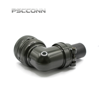 Connecteur circulaire industriel fileté PSCCONN MS5015 Série MS3108A 32-17P, prise d'extension à angle droit, 4 broches mâle
