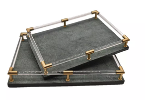 Poignée de meuble en acrylique et laiton, longue traction, idéale pour placard de cuisine, tiroirs et penderie - Product Image 6