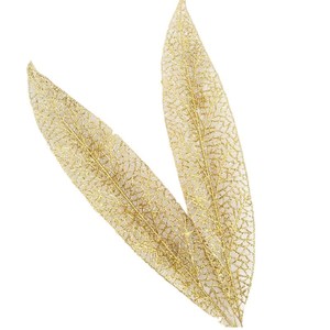 SZ شجرة عيد الميلاد, SZ شجرة عيد الميلاد زهرة الذهب ورقة الديكور الداخلي البونسيتيا بريق مع قطع جوفاء شجرة عيد الميلاد الحلي مع أوراق وهمية - Product Image 5