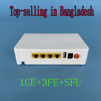 Routeur monobande OEM de qualité supérieure Bangladesh XPON GPON EPON avec 1GE FTTH ONT ONU 1GE + 3FE 1TEL 2.4G/5GHz Modem POE
