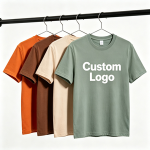 Camiseta de Hombre al por Mayor, Personalizada, de Algodón Puro, Transpirable, Corte Regular, Cuello Redondo, con Estampado Personalizado para Uso Casual de Negocios - Product Image 1