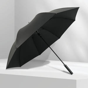 Paraguas de Negocios de Lujo Superligero de Fibra de Carbono Completa, Negro, Resistente al Viento e Impermeable, con Impresión de Logotipo Personalizado, Apertura Automática, Regalos Empresariales - Product Image 1