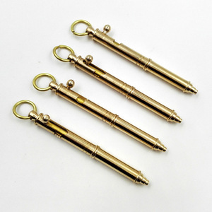 Bolígrafos de Lujo en Latón Dorado Rosa Brillante, Material de Cobre, Forma de Perno, Mecanismo de Clic, Bolígrafo de Punta Redonda - Product Image 1