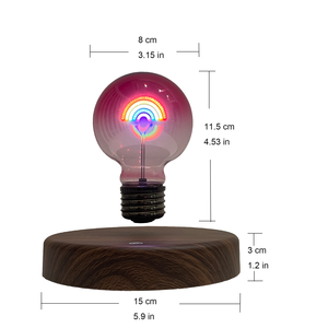 Ampoule décorative suspendue <span class=keywords><strong>arc</strong></span>-<span class=keywords><strong>en</strong></span>-<span class=keywords><strong>ciel</strong></span> <span class=keywords><strong>en</strong></span> forme de cœur à lévitation magnétique - Product Image 4