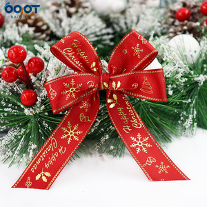 Kerstlinten Breed Bedrukt Metallic Glitter Vakantie Festival Linten Voor Geschenkverpakking Ambachten Kerstversiering - Product Image 6