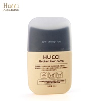 Flacon personnalisé en plastique HDPE pour soins du cuir chevelu, flacon de sérum pour la croissance des cheveux avec applicateur peigne