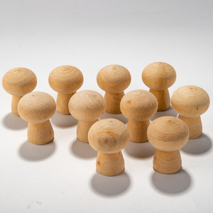 Wooden <b>Mushroom</b>-Shaped Toys 10-Pack For Children's DIY Early Education <b>Painting</b> Nature Theme American Country Style - Product Image 2