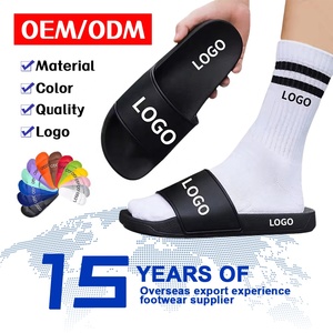 Claquettes en PVC avec logo personnalisé pour la plage, l'hôtel, les cadeaux d'entreprise, sandales promotionnelles en gros avec faible MOQ - Product Image 1